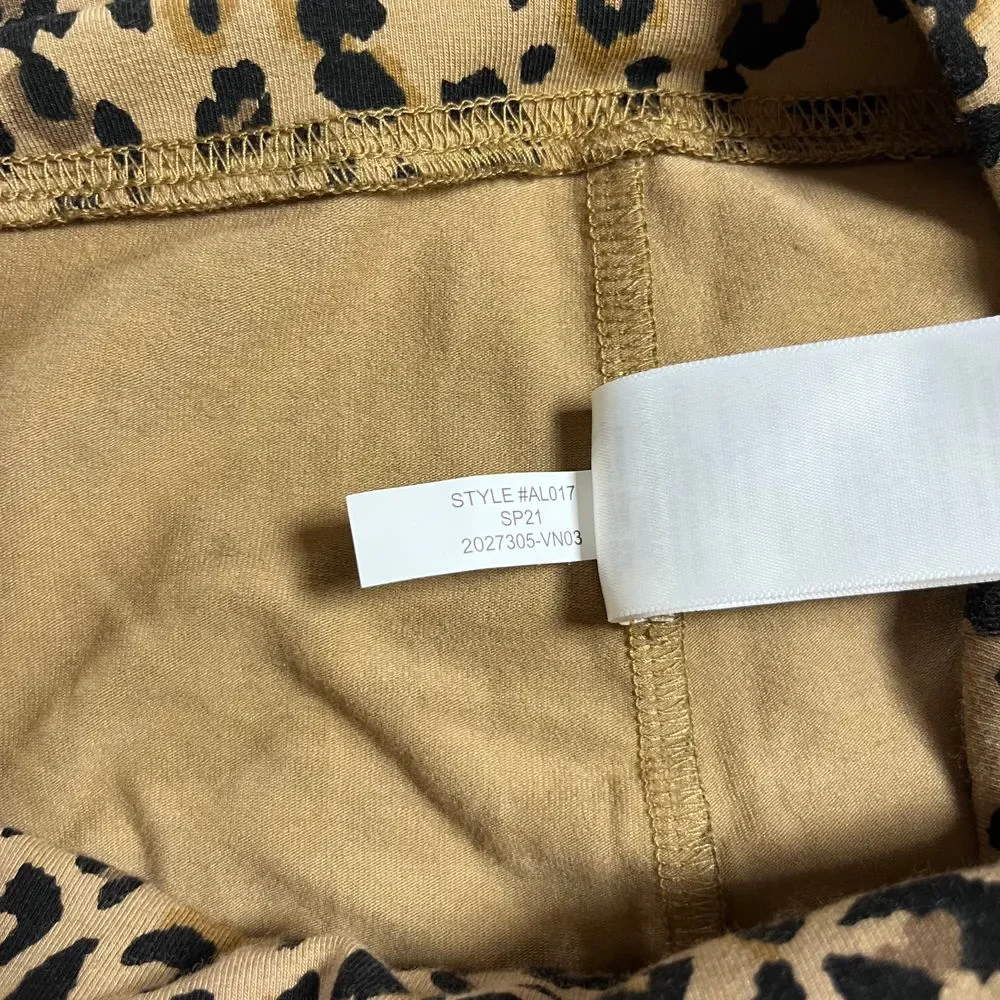 J. Crew‎ NWOT Cropped Leopard Leggings Cotton Women's Size Small